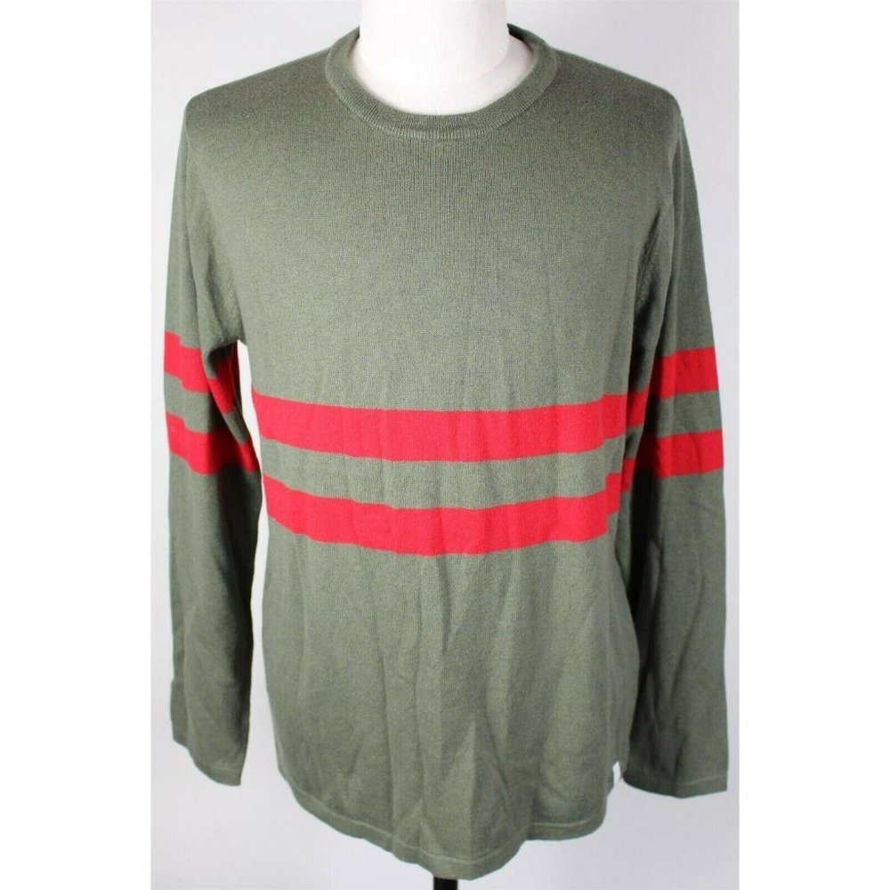 NEW Burton Stowe Crewneck Cotton Wool Sweater MENS LARGE Green